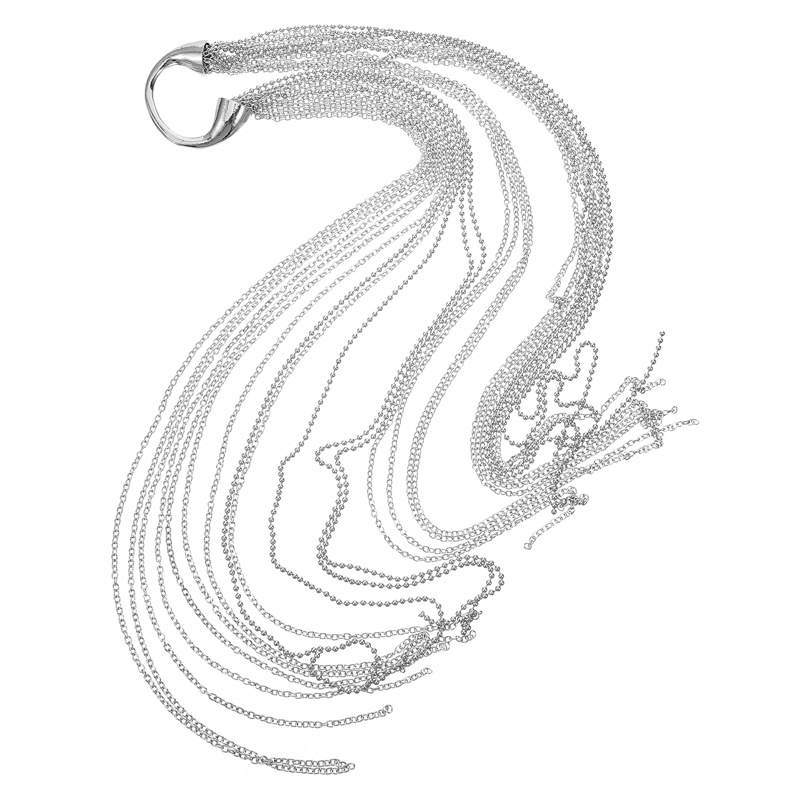 

Creative Tassel Hair Accessory Long Chain Tassel Headpieces Women Ponytail Jewelry Back of Head Hair Chain Ponytail Jewelry