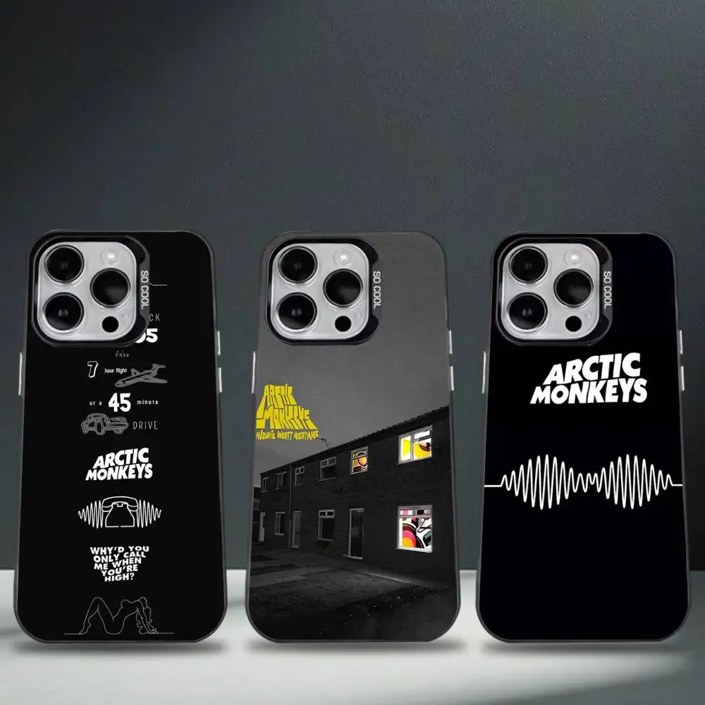 

Band A-Arctic M-Monkeys Phone Case For iPhone 16,15,14,13,12,11,8,7,Pro,Max,Plus,Mini,XS,SE Anti Fall Black Matte Hard