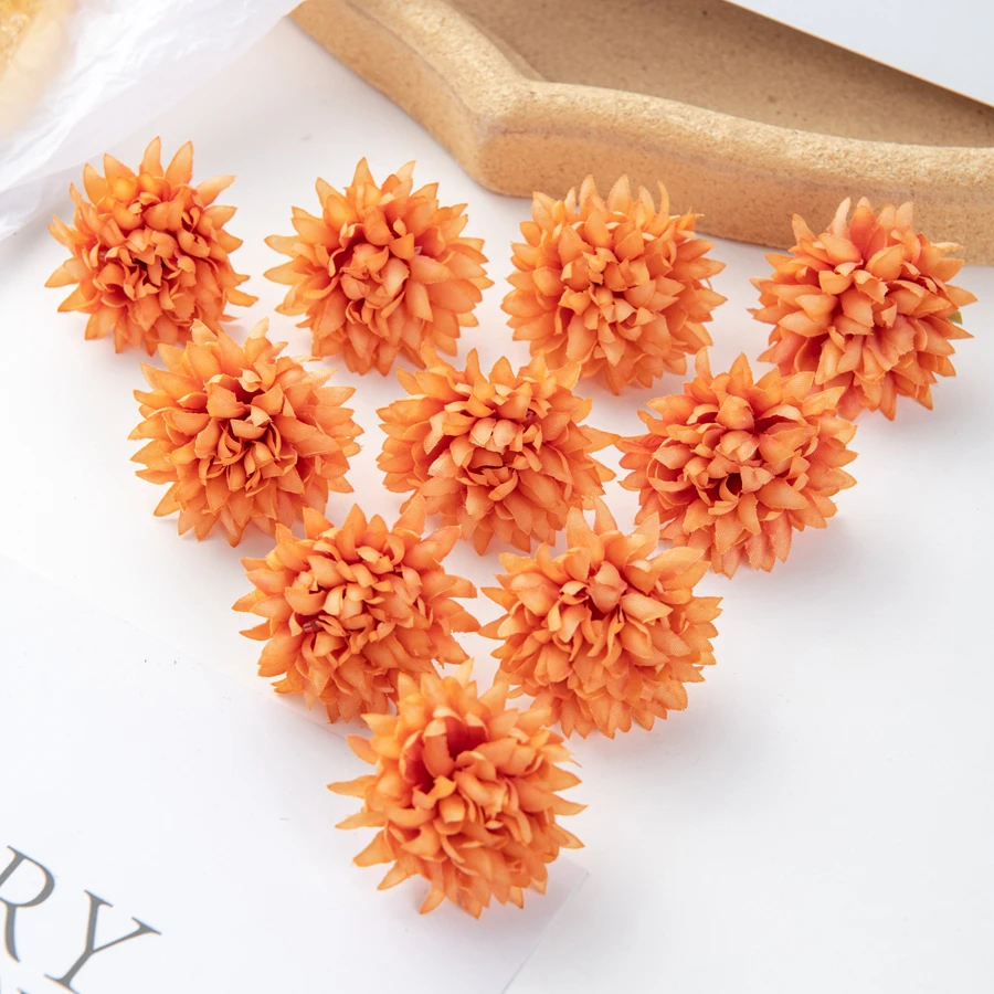 50 Stück Seiden-Nelken Künstliche Blumen Scrapbook Brautaccessoires DIY Bonbonbox Hochzeits-Rosenbogen Weihnachtskranz Heimdekoration – Detail 2