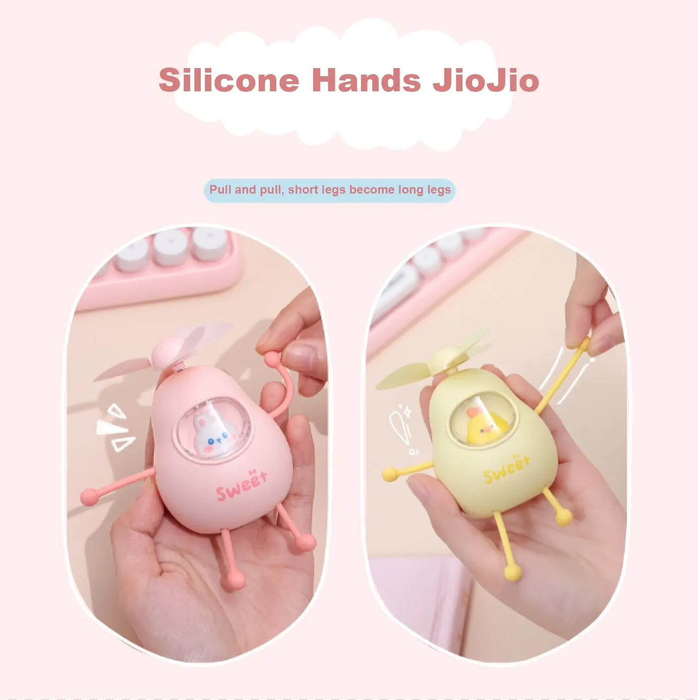 1 pz romanzo Fan Toy creativo arti estensibili supporto per telefono particolare ricarica USB Mini ventilatore a colori casuali