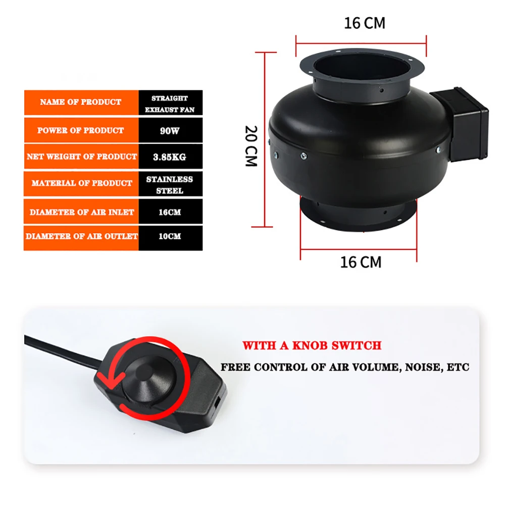 Grill shop Exhaust Fan Barbecue 90W Direct Smoking Fan Exhaust Smoking Motor