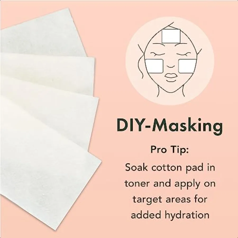 Almohadillas de algodón para cara, esponja Facial, almohadilla cuadrada, uso con tóner, desmaquillante, sin pelusa, cuidado de la piel coreano suave y fino, 200 unidades