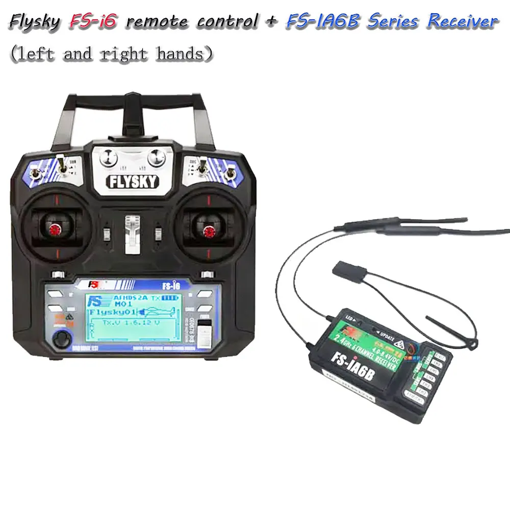 Flysky FS-i6 2.4G 6CH AFHDS 2A RC Transmitter Radio Controller For FPV Racing Drone Fixed‑wing Jet Helicopter RC Car Boat Model