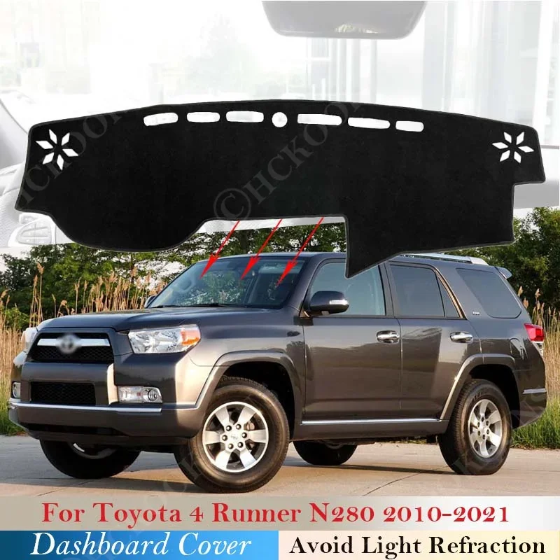 Dashboard Cover Dash Board Mat Carpet Pad for Toyota 4runner 4 Runner N280 2010 ~ 2021 Sunshade Cushion Non-slip Car Accessories