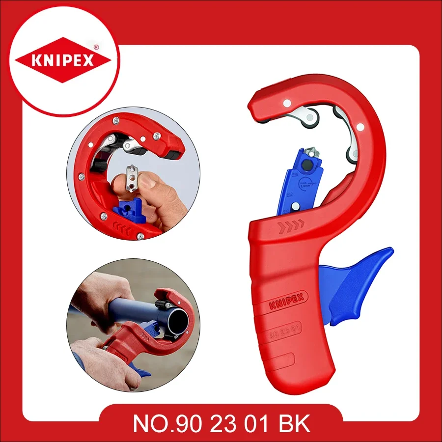 KNIPEX  BK Model DP50 Pipe Cutter for Plastic Drain Pipes and Spring Loaded Two Cutting Edges Pipe Cutter 90 23 01 tool