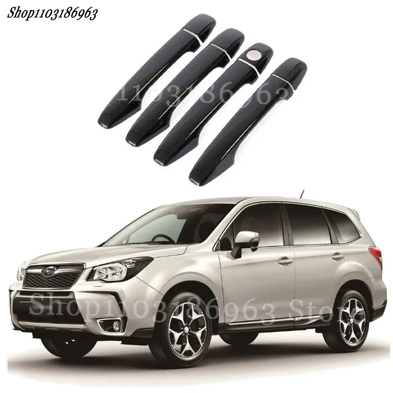 

Gloss Black Door Handle Cover Sticker Trim For SUBARU Forester SJ 13-18car Sticker Car-Styling Accessories Cover Auto Parts