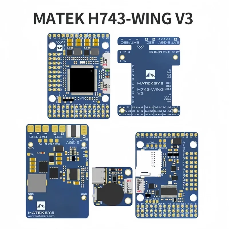 Matek H743 WING V3 Flight Controller STM32H743 OSD Dual Camera INAV ArduPilot Fixed Wing FPV Airplane VTOL 8S LiPo BEC
