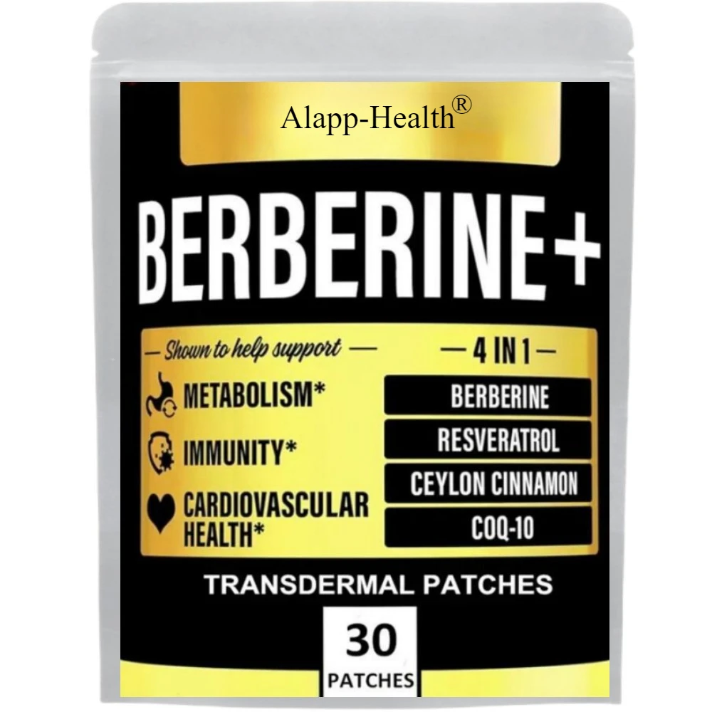 

Berberine Transdermal Patches Immune System, Cardiovascular Heart-30 Patches One Month Supply