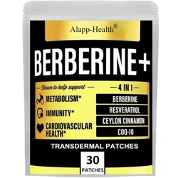 Berberine Transdermal Patches Immune System, Cardiovascular Heart-30 Patches One Month Supply