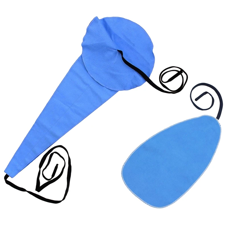 2Piece Saxophone Sax Cleaning Care Kit Blue Cleaning Cloth Musical Instrument Maintenance Tool