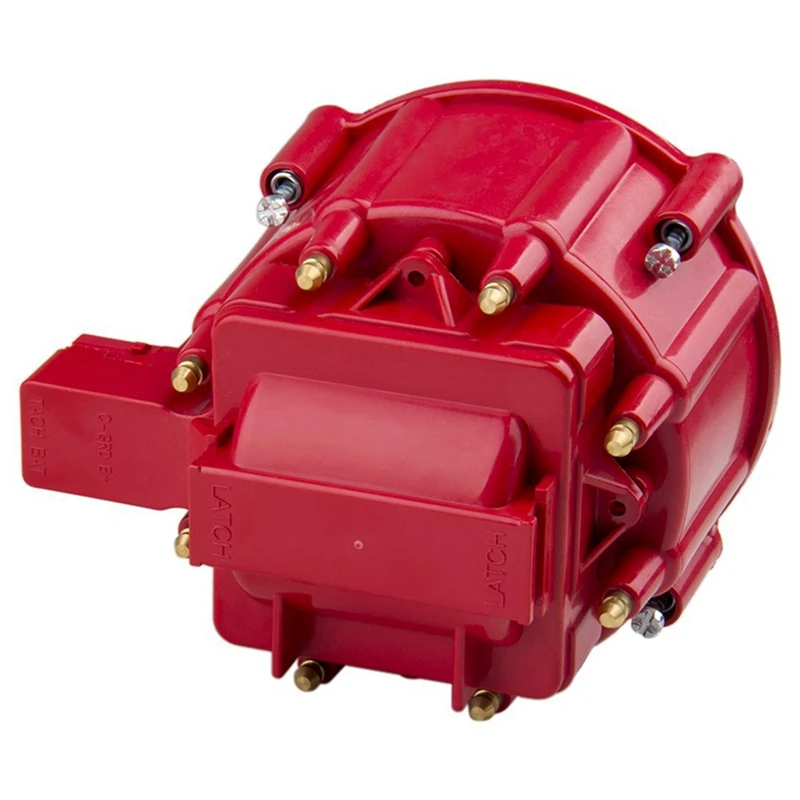 Red Male Hei Distributor Cap Coil And Rotor Replacement For Sbc Bbc 305 350 454