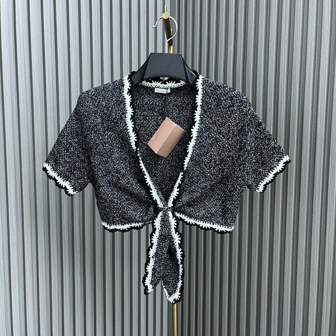 Damen bekleidung Doppel faden gestrickt kleine Strickjacke Nr. 8