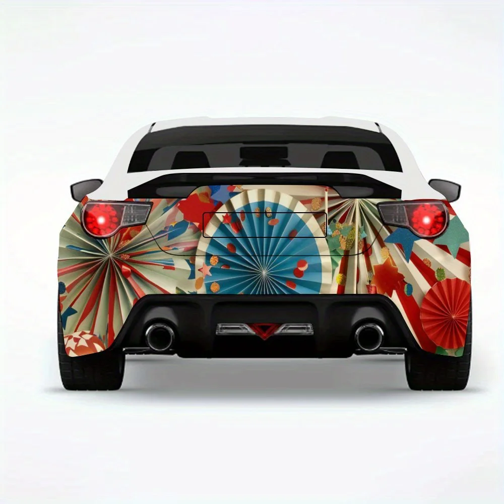 

Американская праздничная автомобильная наклейка, виниловая наклейка на заднюю часть автомобиля, водонепроницаемые самоклеящиеся виниловые наклейки для хвоста и бампера автомобиля,