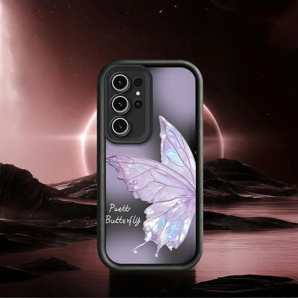 Beautiful Butterfly Phone Case For Samsung S26 S25 S24 Ultra Plus FE S23 S22 S21 S20 Note 20 Ultra Cases Shockproof Funda Coque