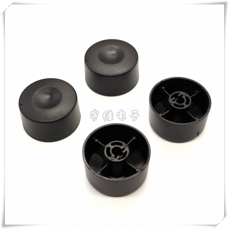 2PCS Plastic Black Knob Cap Coding Switch Cap Power Amplifier Potentiometer Knob Cap 6MM Half Shaft Straight Body Knob Cap