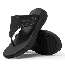 FitVille Women's Flip Flops Wide Width Comfortable and Adjustable Flip Flops for Women with Arch Support and Beach Non Slip