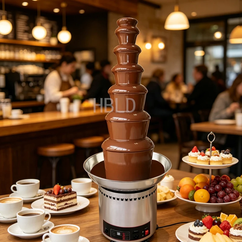 Mini Electrical Chocolate Fountain Machine 4 Tier Stainless Steel Commercial Party And Family Use New Style