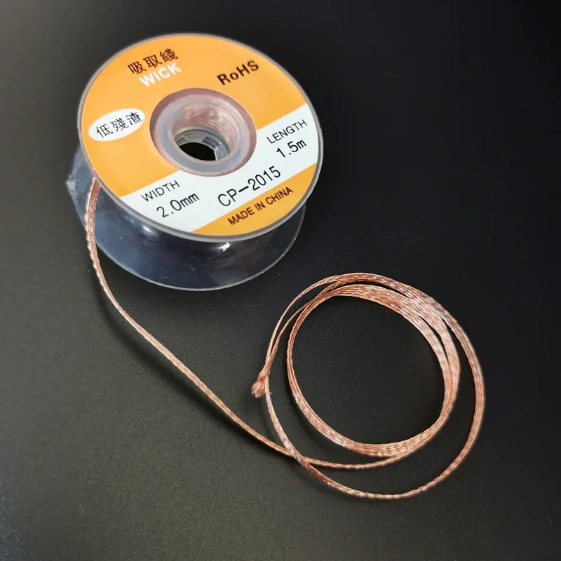 1,0-4,0 mm/1,5 M-6 M Schweißdrähte Entlöten Geflecht Löten Entferner Docht Draht Reparatur Werkzeug – Detail 5
