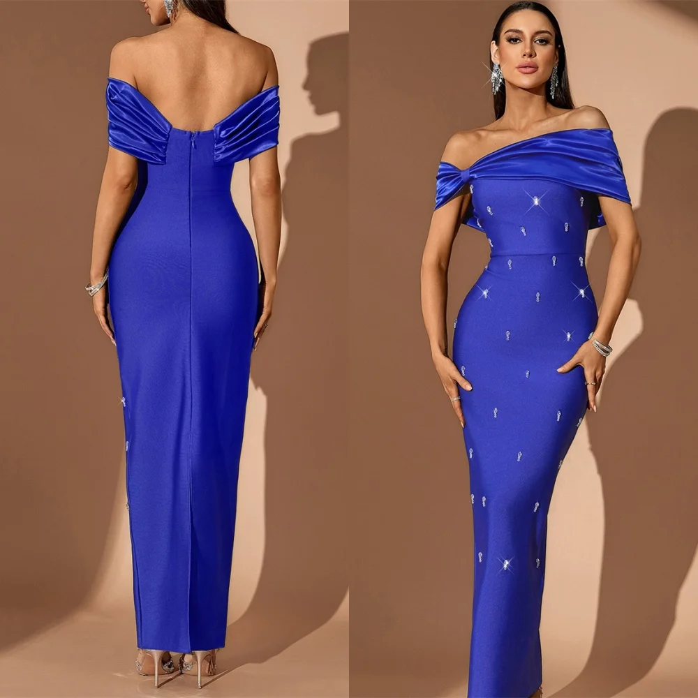 

Customized Formal Jersey Homecoming Dresses Temperament Off the Shoulder Evening Gowns High Quality Special Occasion Gowns