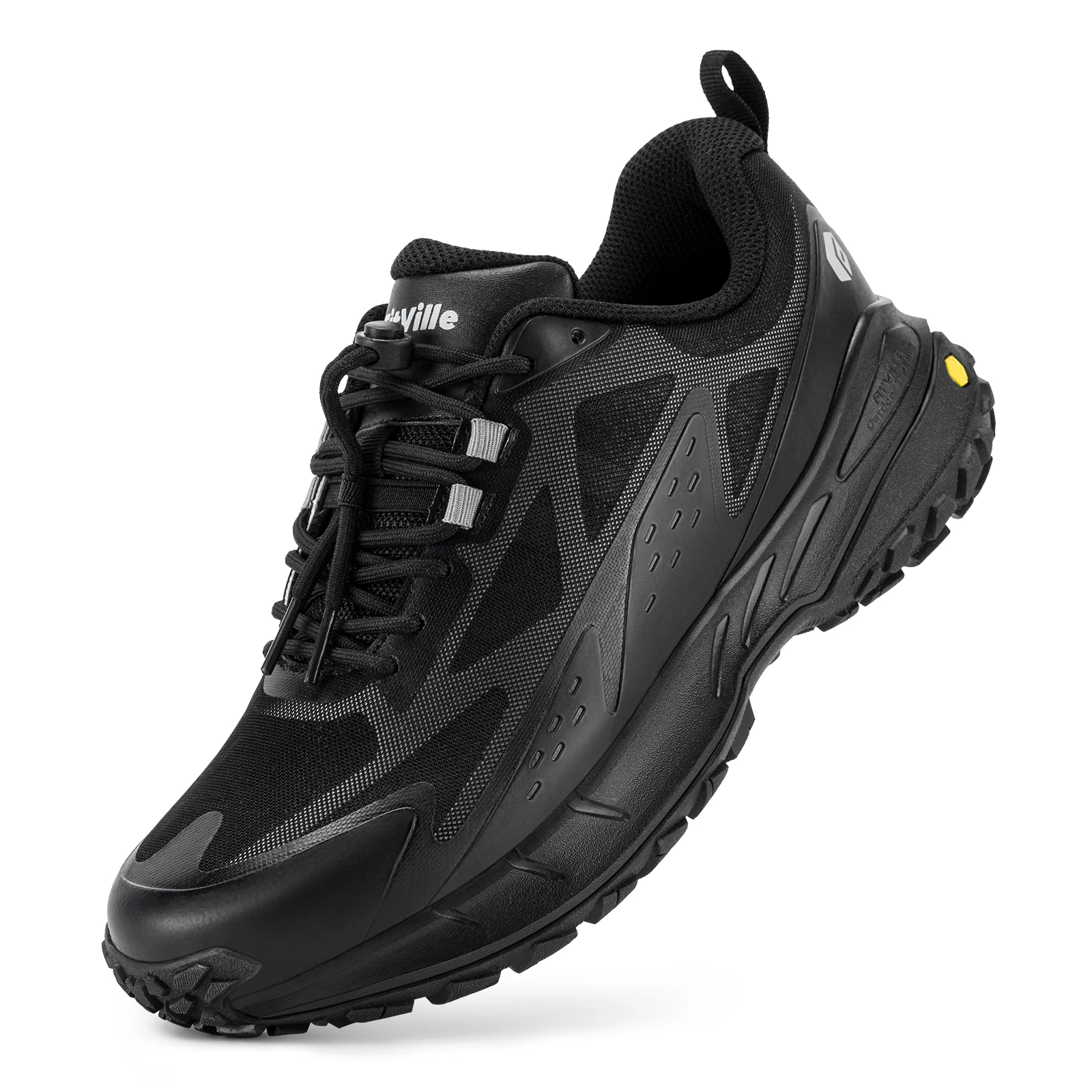 FitVille Men's Extra Wide Toe Hiking Shoes Comfortable Casual Sneakers Non-Slip Outdoor Low-top Climbing Shoes With Arch Support
