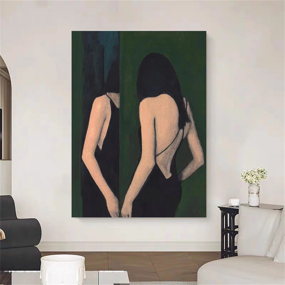 

Hand Painted Modern Ballet Dancer Picture Abstract Palette Knife Oil Painting Canvas Wall Art Home Decoratio For Living Room Art