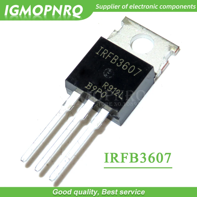 20PCS free shipping IRFB3607 IRFB3607PBF field effect transistor MOSFET N channel 75V 80A TO-220 100% new original