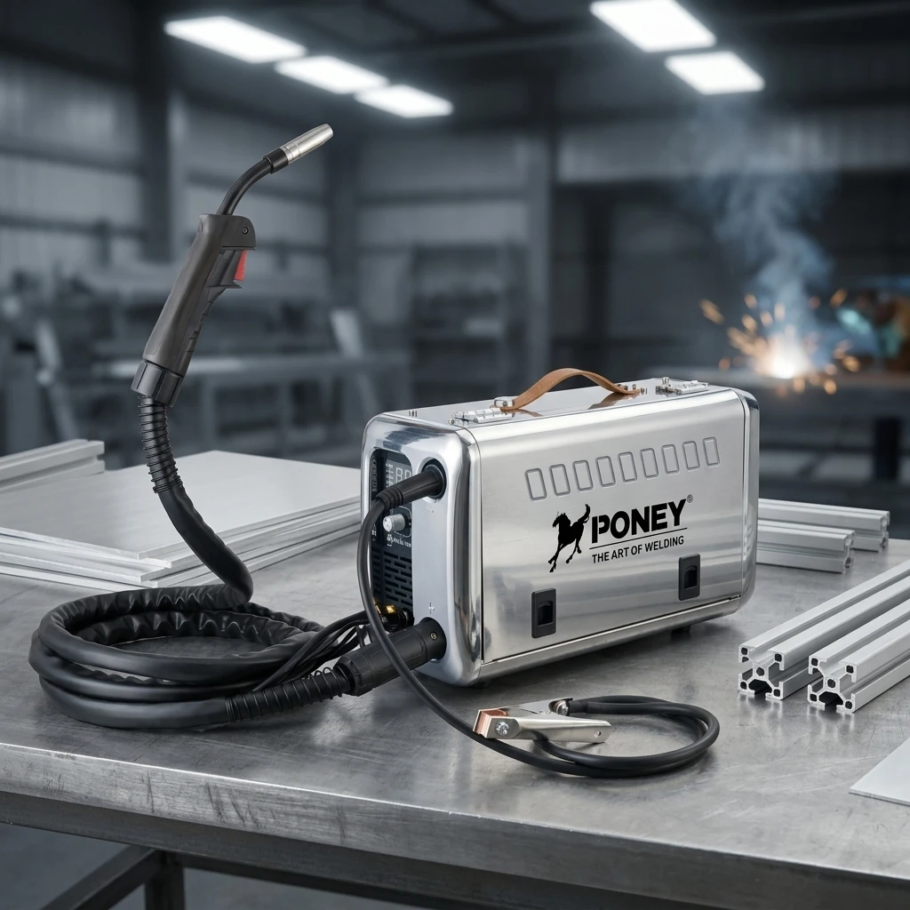 PONEY MIG-160P 2-in-1 Pulse MMA Inverter Welder with Digital Signal Control 160A Max Current 5.0kVA Power