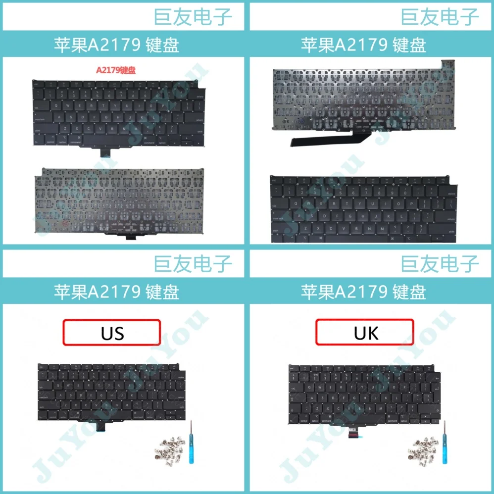 

For MacBook A2179 Laptop Keyboard US UK Layout Replacement Keyboard for Apple MacBook Air 13 Inch 2018 2019 2020 with Backlit