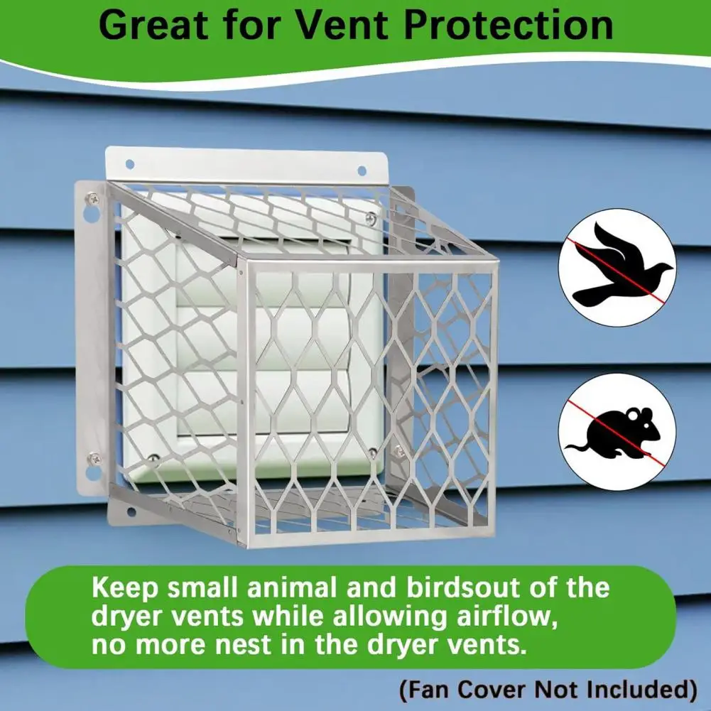 

Dryer Vent Bird Guard Heavy Duty Stainless Steel Dryer Vent Cover for Kitchen Bathroom Exhaust Universal 3-4 Inches for Outdoor