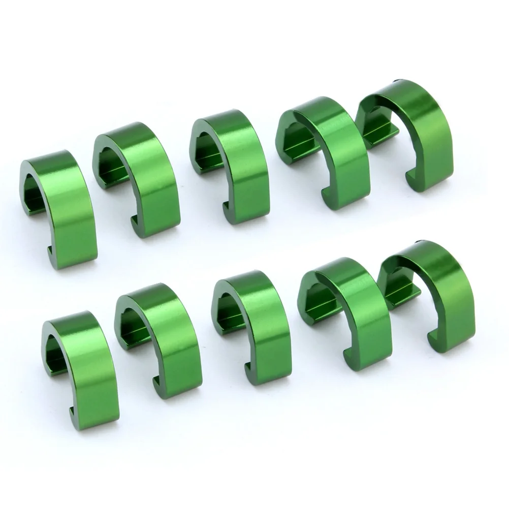 

10pcs Wire Clamps Tubing Clips C Shaped Buckle Bike Brake Line Fixing Clamp For Road Bicycle Aluminum Alloy Lightweight