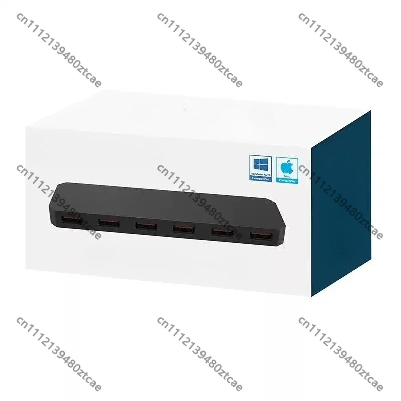Independent Powered 6 Port USB 2.0 Hub Expansion Adapter For Flight Simulation Equipment PC Peripheral Accessory