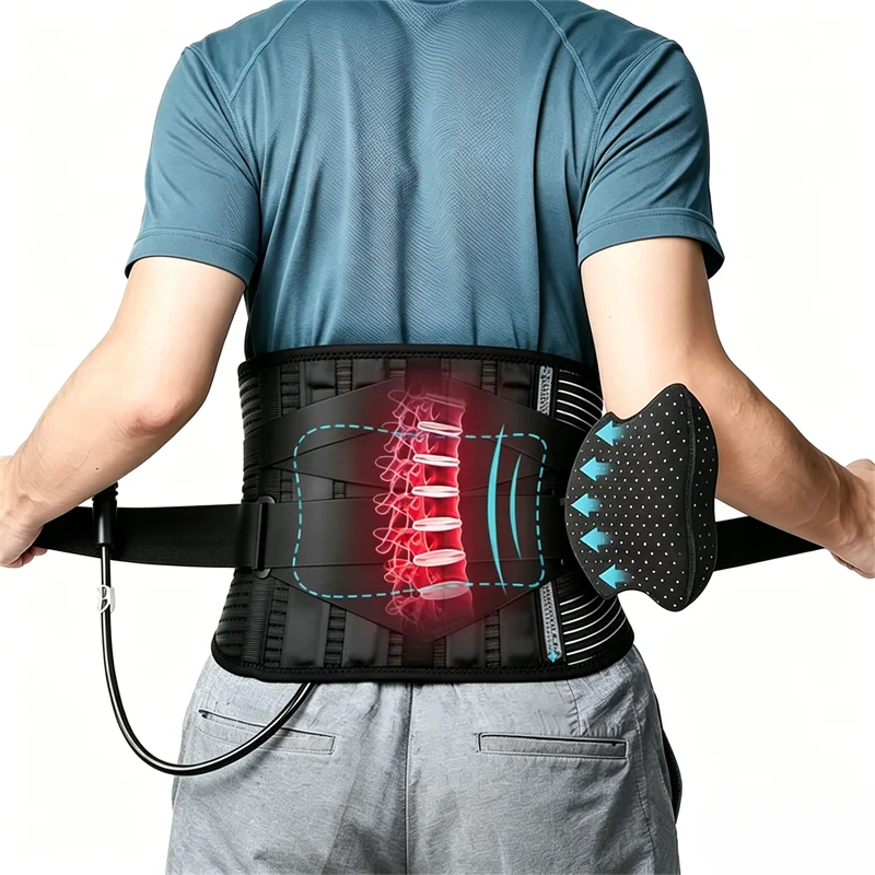 

Adjustable Medical Waist Support Belt with 3D Inflatable Pad Steel Plate Lumbar Brace for Lower Back Pain Adjustable Compression