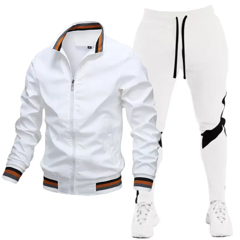 Chaquetas informales de alta calidad para hombre, trajes, jerseys, trajes de entrenamiento deportivo, chaquetas con cremallera, trajes, ropa