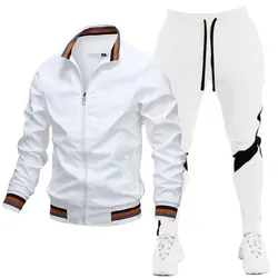 Chaquetas informales de alta calidad para hombre, trajes, jerseys, trajes de entrenamiento deportivo, chaquetas con cremallera, trajes, ropa deportiva, otoño