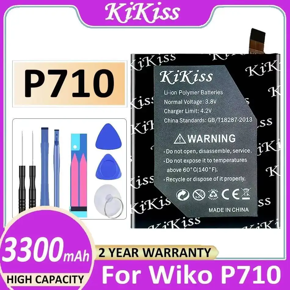 

Мощный аккумулятор KiKiss для Wiko C330 P710, аккумулятор большой емкости + номер отслеживания