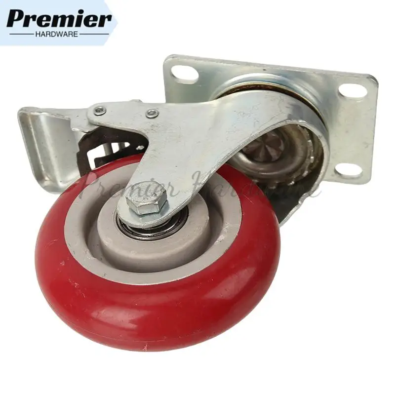 Roulettes universelles robustes avec 360 °   Frein pivotant au design silencieux, parfait pour les meubles, chariot à plateforme résistant à l'usure