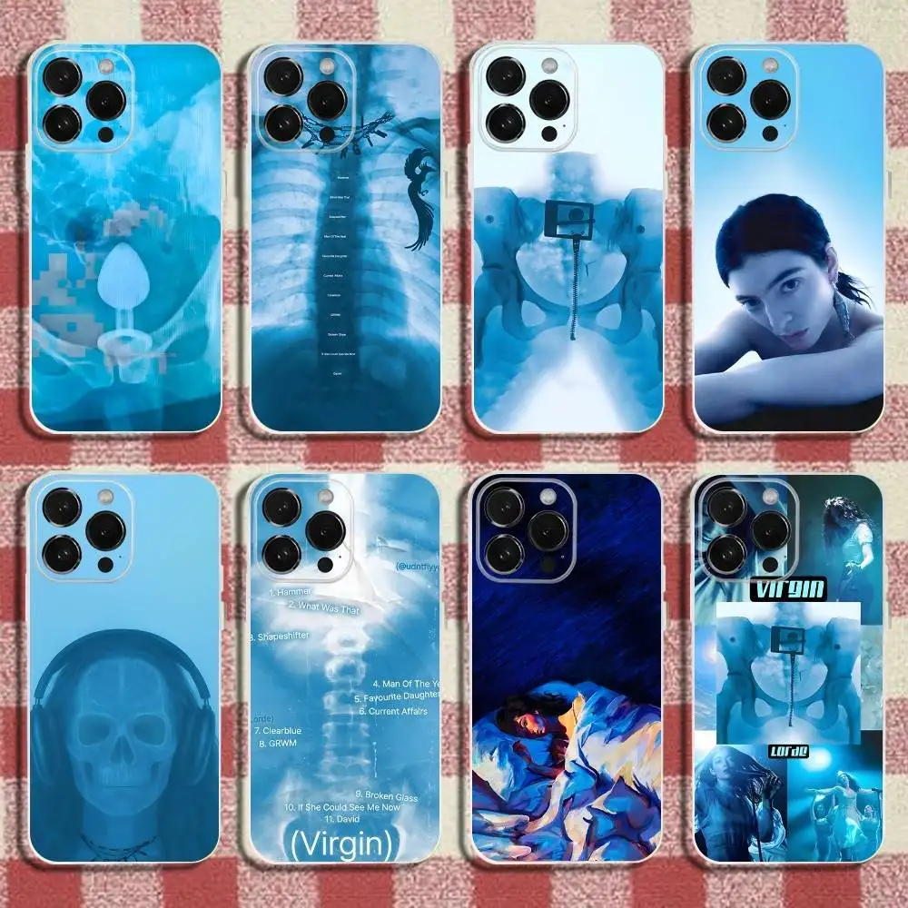 

Singer Lorde Virgin Phone Case For iPhone 16,15,14,13,12,11 Pro,Max,Plus,X,XS,XR,SE,Mini Transparent Silicone Soft