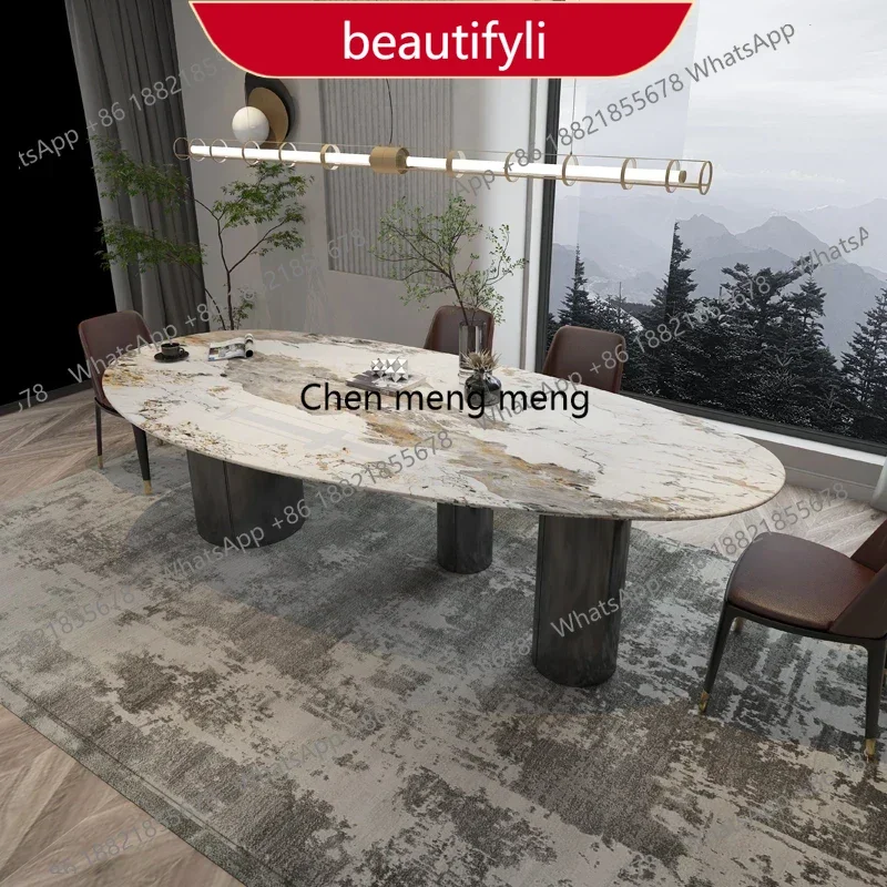 

A55 Transport Kitchen Dining Table Living Room Party Nordic Luxury Modern Dining Table Set Salon Enclosed Muebles Salon Furnitur