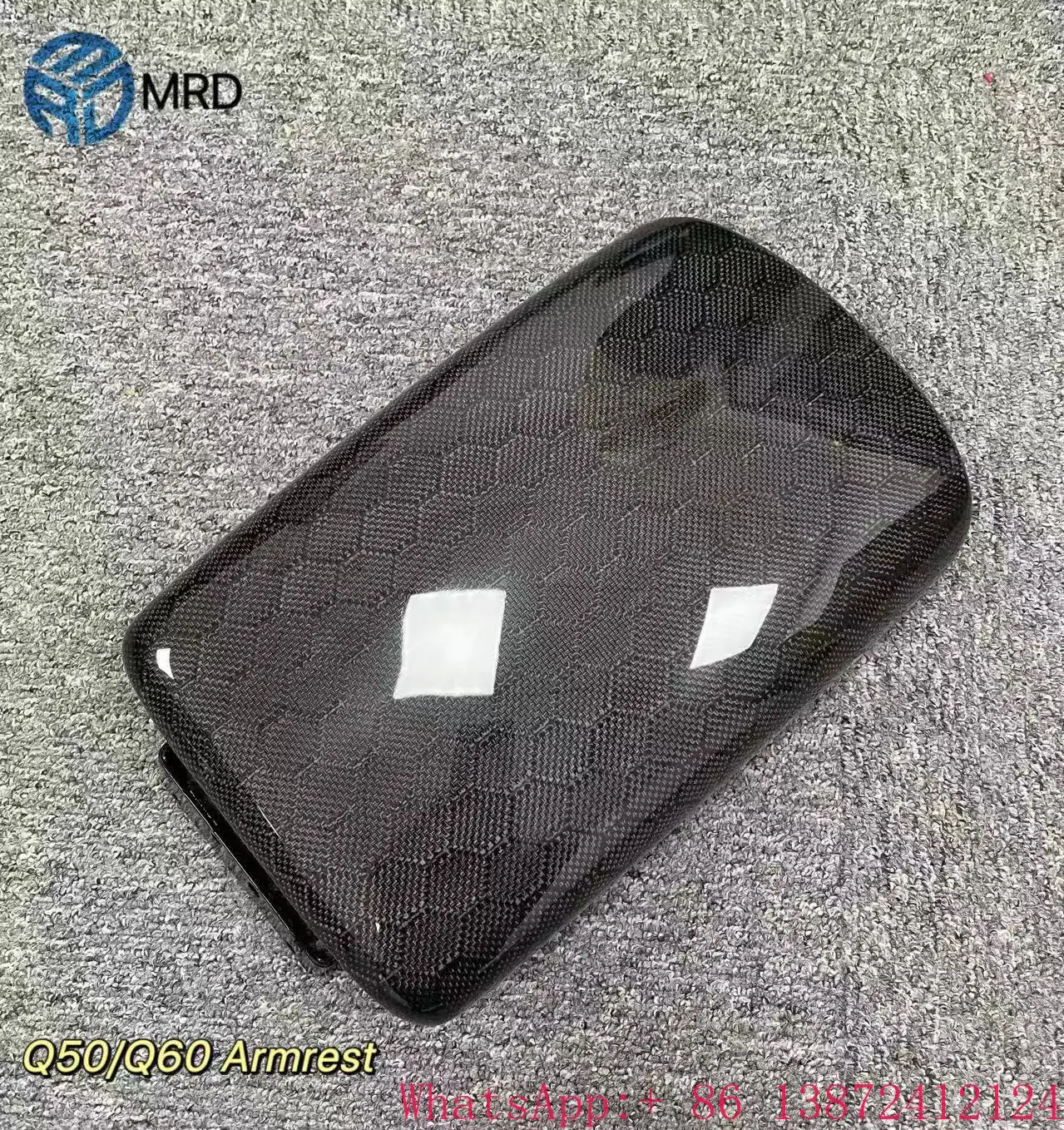 

Free Shipping Carbon Fiber Replaced Armrest Cover Fit for INFINITI Q50 2014+ Real Carbon Fiber Honeycomb Made Arm Rest