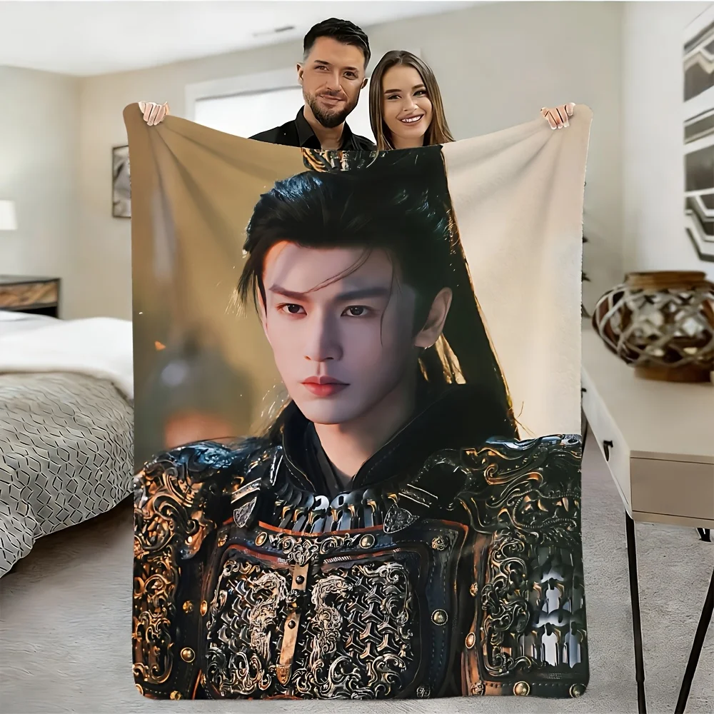 Customize Pursuit of Jade Drama Xie Zheng Z-Zhang Linghe 2D 1pc Printed Flannel Blanket, Suitable for All Seasons, Soft and Comf