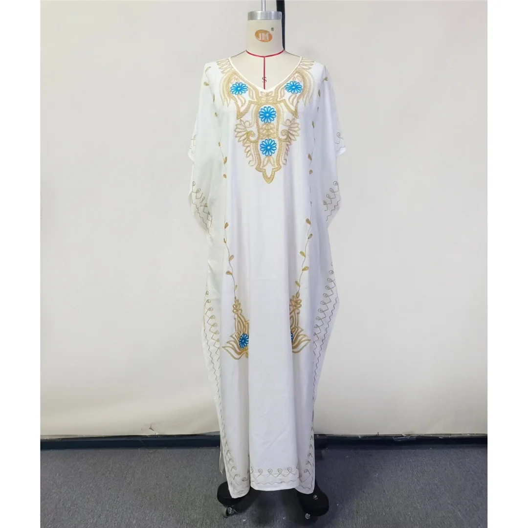 Bedrucktes Halbarm-Strickkleid mit V-Ausschnitt, Häkel-Strick-Tunika, Strand-Cover-Up, Strandkleid, Strandmode, Damen V8318 – Detail 11