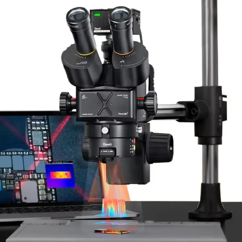 Three-eye electron microscope 6.5-58 zoom mobile phone printed circuit board repair 6.5-58 zoom electronic three-eye