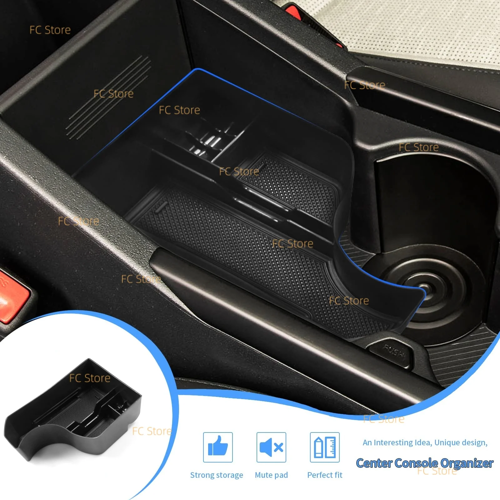 Center Console Organizer Tray Compatible for Kia NIRO 2023 2024 2025 2026 Accessories Console Insert Secondary Storage Box