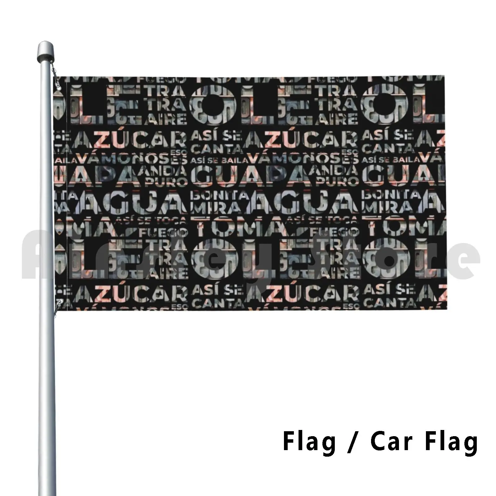 Jaleo Flamenco Shouts-Metal Flag Car Flag Funny Flamenco Spain Spanish Andalusia Festival Sevilla