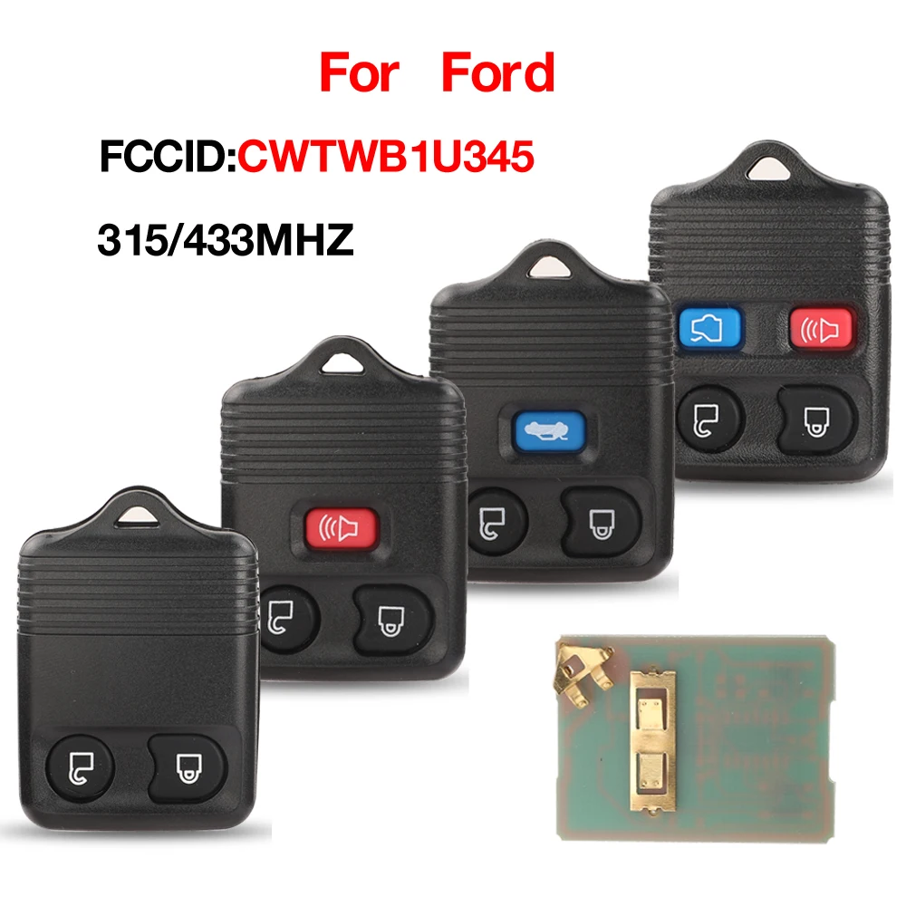 jingyuqin 315/433MHz CWTWB1U345 2/3/4 BTN Remote Car Key Transit Keyless Entry Fob For Ford Mazda Control Clicker Transmitter