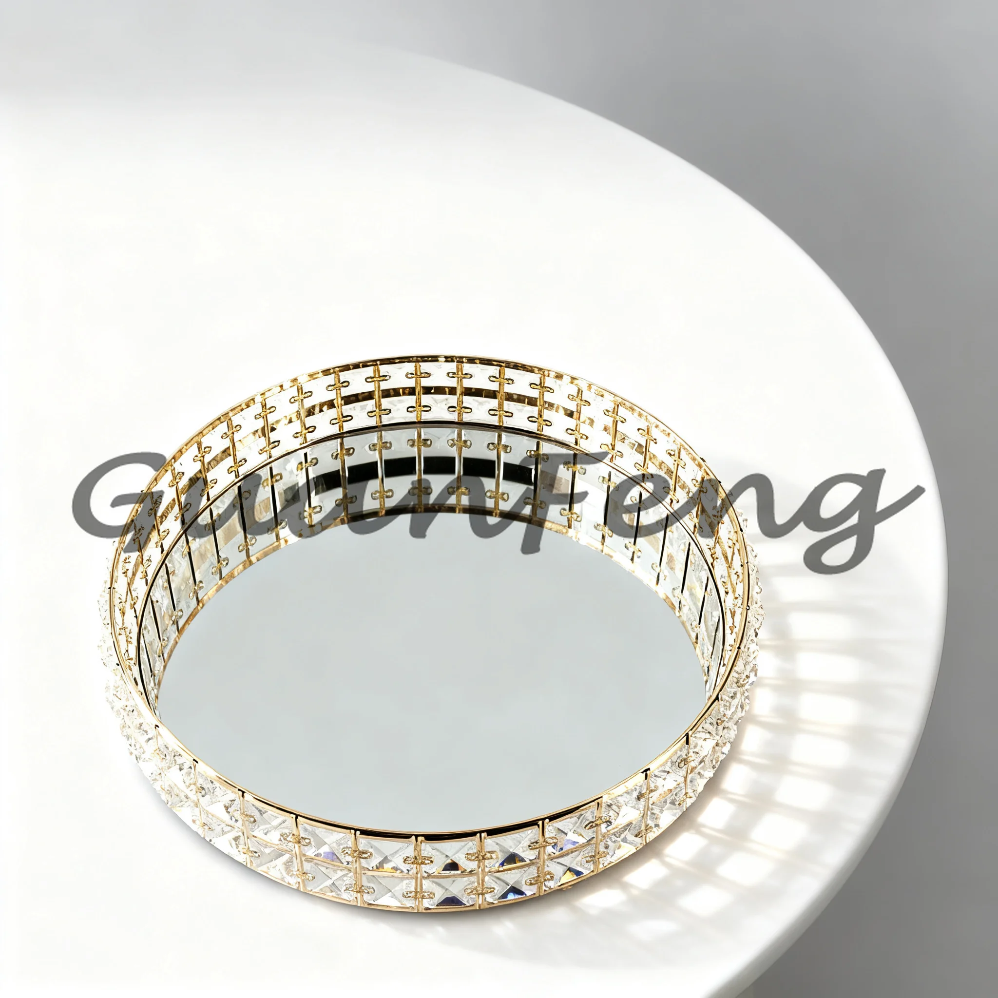 Mirror Tray Decorative Vanity Makeup Organizer Candle Holder Accessory Storage Tray For Dressing Table Living Room