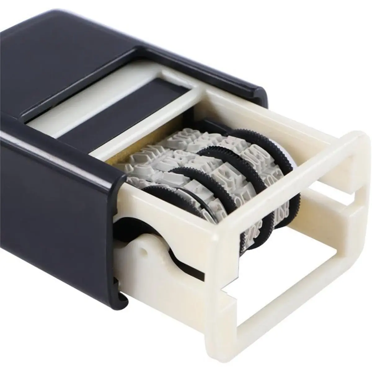 2026 New Self-Inking Date Stamp, English & Arabic Numerals, Plastic Roller Stamping Seal DIY School Supplies, NO INK