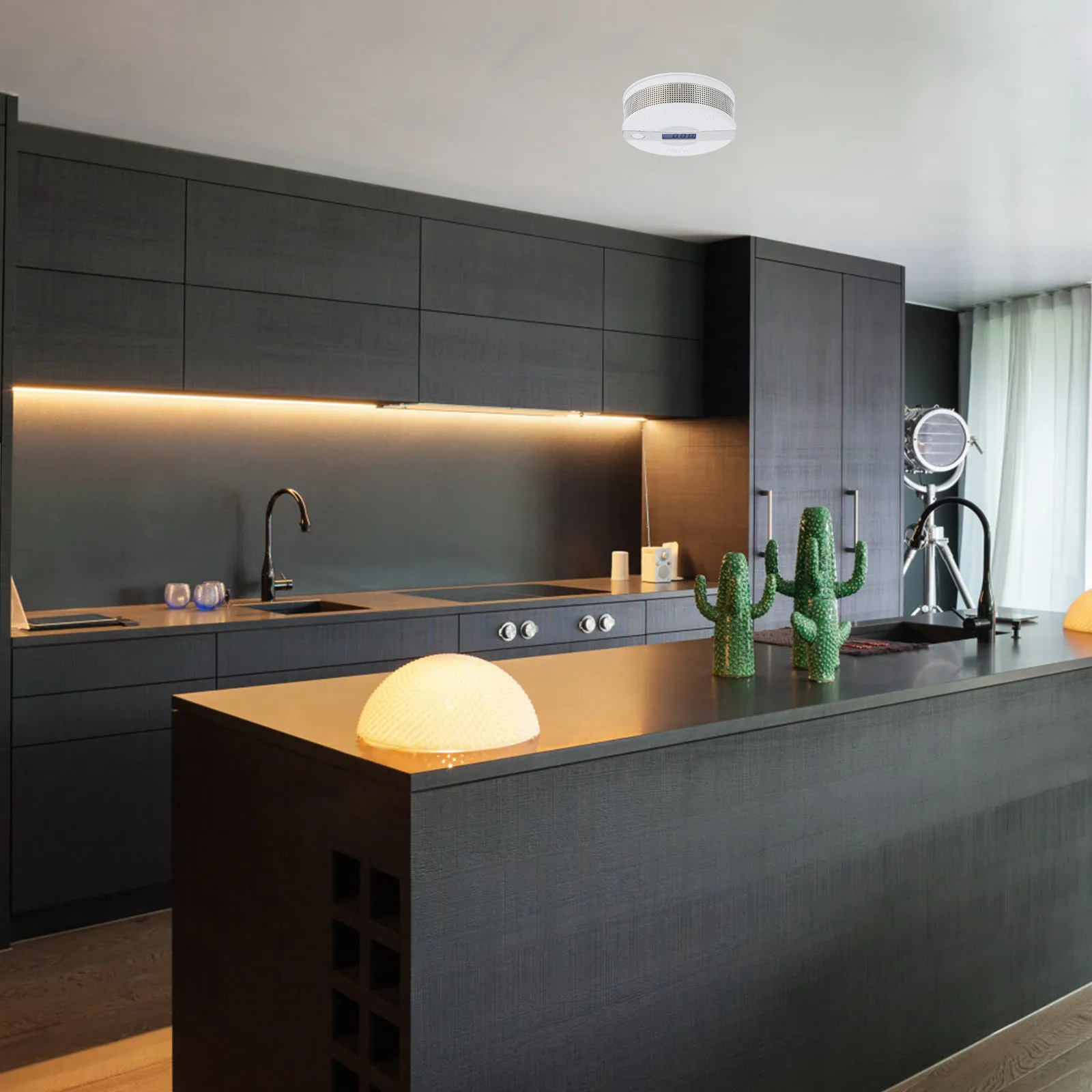 

Детектор дыма и угарного газа, компактный, с громким звуковым сигналом, быстрое голосовое оповещение о возгорании, для дома