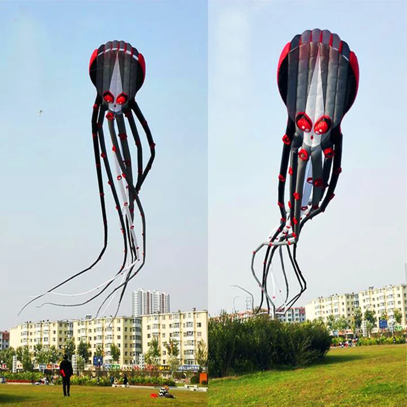 Large Capricórnio Octopus Kite para adultos, pára-quedas, nylon, surf, ao ar livre, brinquedos infláveis, ar, frete grátis