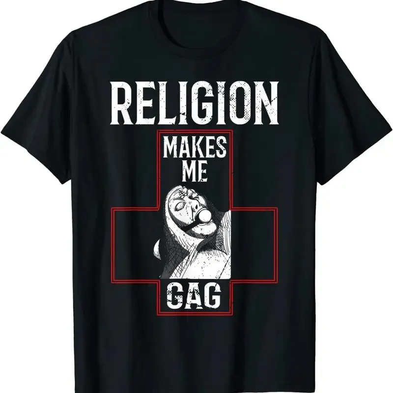 New Limited Occult S4Tanic Nun Religion Makes Me Gag T Shirt